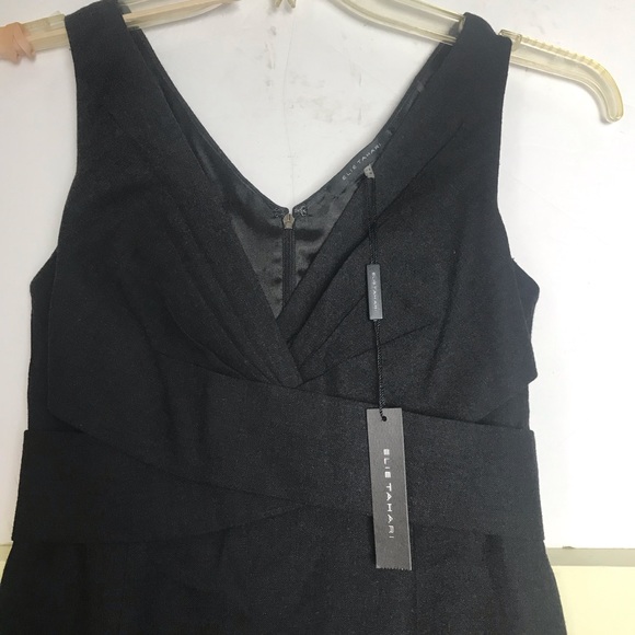 ELIE TAHARI NEW Zoe V-Neck Sleeveless Dress Sheath Cross Cross Wrap Top Lined - Picture 6 of 13
